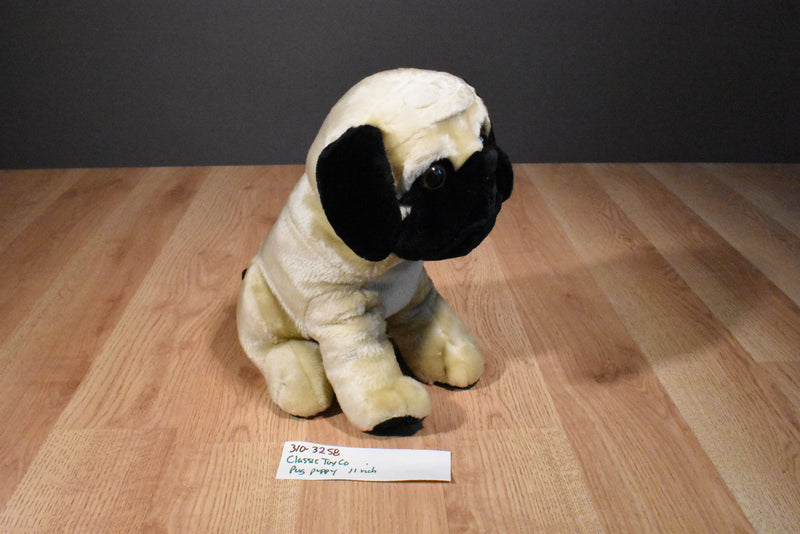 Classic Toy Co. Beige and Black Pug Plush
