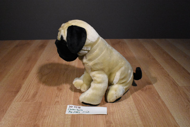 Classic Toy Co. Beige and Black Pug Plush
