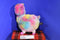 Bearington Annabelle Alpaca Llama Neon Rainbow Plush