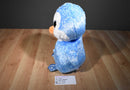 Ty Beanie Boos Large and Small Ice Cube Blue/ White Penguin Beanbag Plush