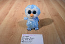 Ty Beanie Boos Large and Small Ice Cube Blue/ White Penguin Beanbag Plush