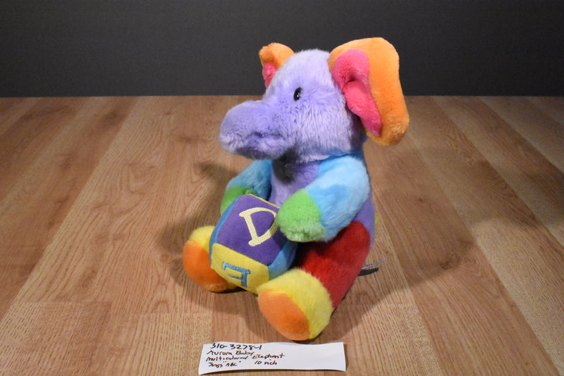 Aurora Baby Multicolored ABC Singing Elephant Plush