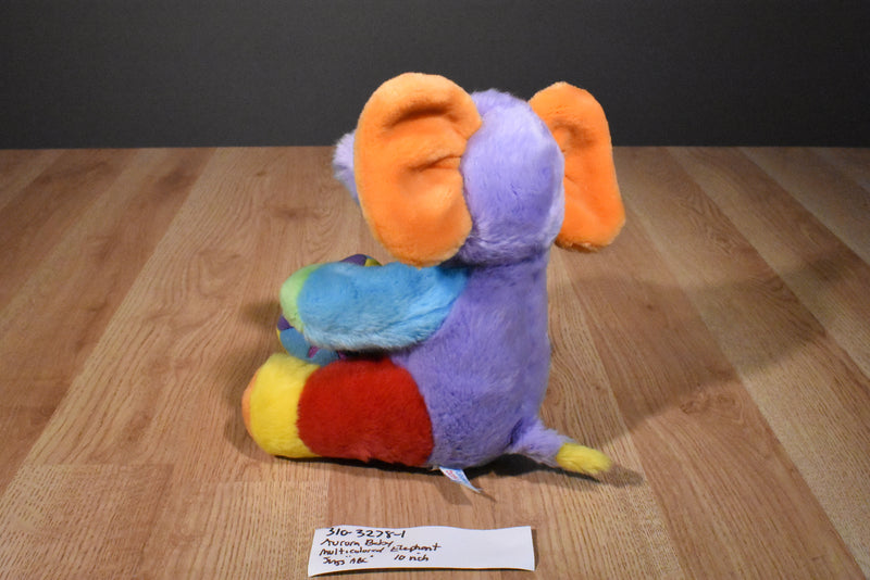 Aurora Baby Multicolored ABC Singing Elephant Plush