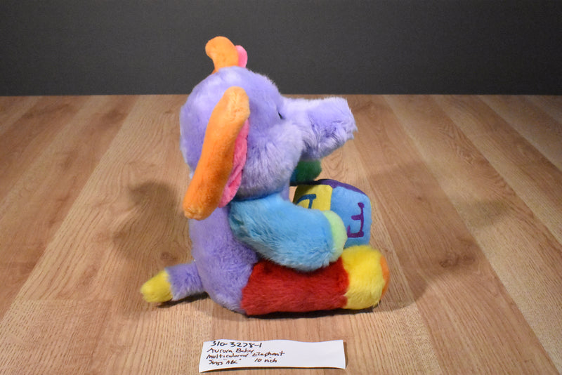 Aurora Baby Multicolored ABC Singing Elephant Plush