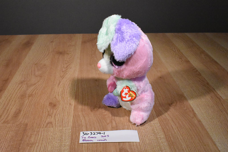 Ty Beanie Boos Bloom the Multi-colored Bunny Rabbit 2015 Beanbag Plush