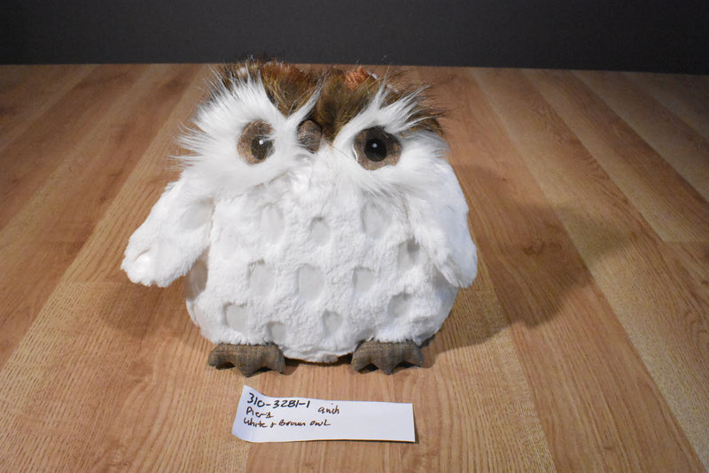 Pier 1 Gracie White and Brown Owl Pillow Plush