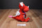 Animal Adventure Red and White Dragon With Pink Heart 2012 Beanbag Plush