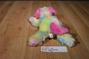 Ty Classic Yodeler Pastel Neon Rainbow Dog 2015 Beanbag Plush