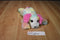 Ty Classic Yodeler Pastel Neon Rainbow Dog 2015 Beanbag Plush