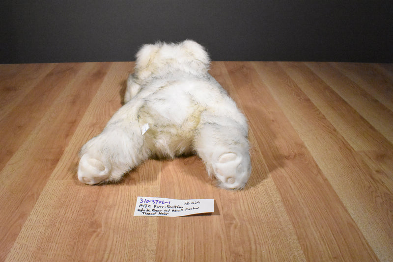 MJC Purr-fection White Bear With Black Frosted Tipped Fur 1992 Plush