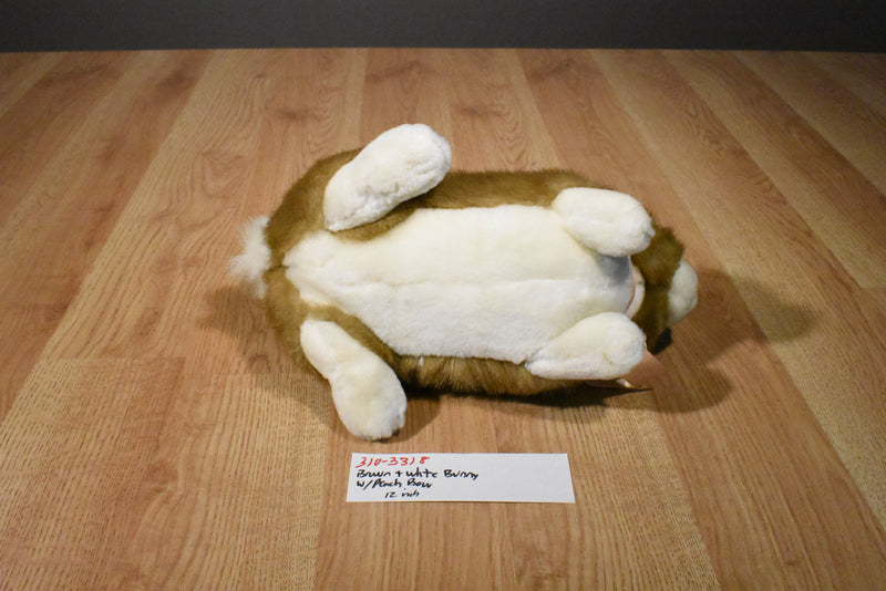 Brown and White Bunny Rabbit Plush