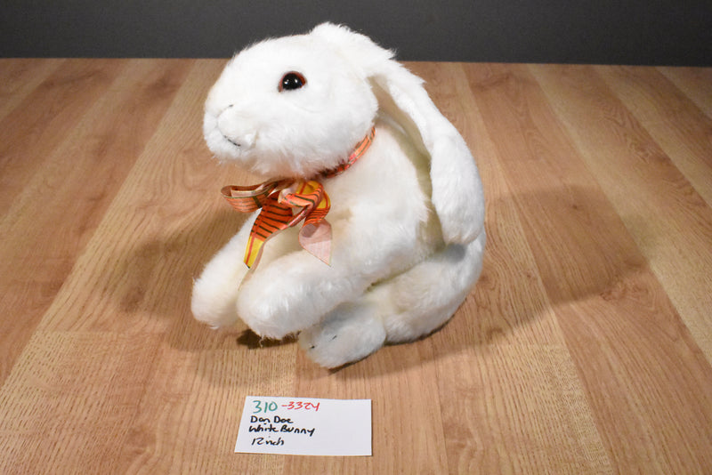 Dan Dee White Bunny Rabbit Beanbag Plush