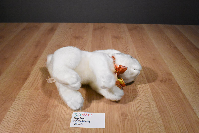 Dan Dee White Bunny Rabbit Beanbag Plush