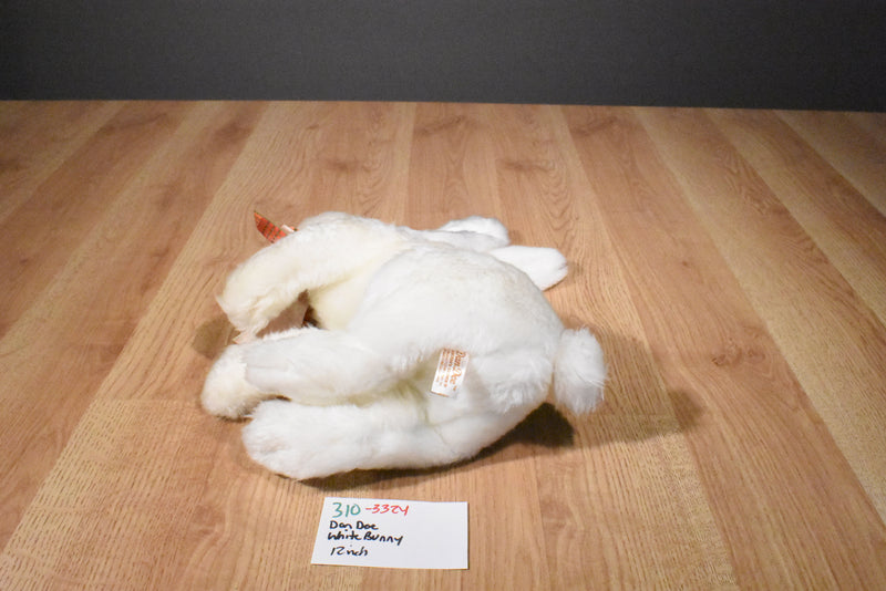 Dan Dee White Bunny Rabbit Beanbag Plush