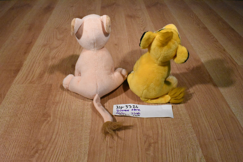 Disney Store Lion King Simba Beanbag Plush and Nala Plush
