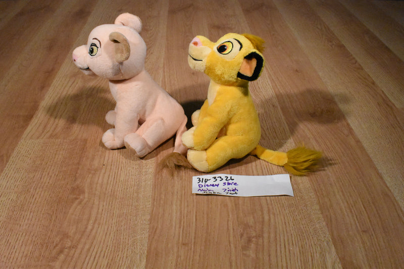 Disney Store Lion King Simba Beanbag Plush and Nala Plush