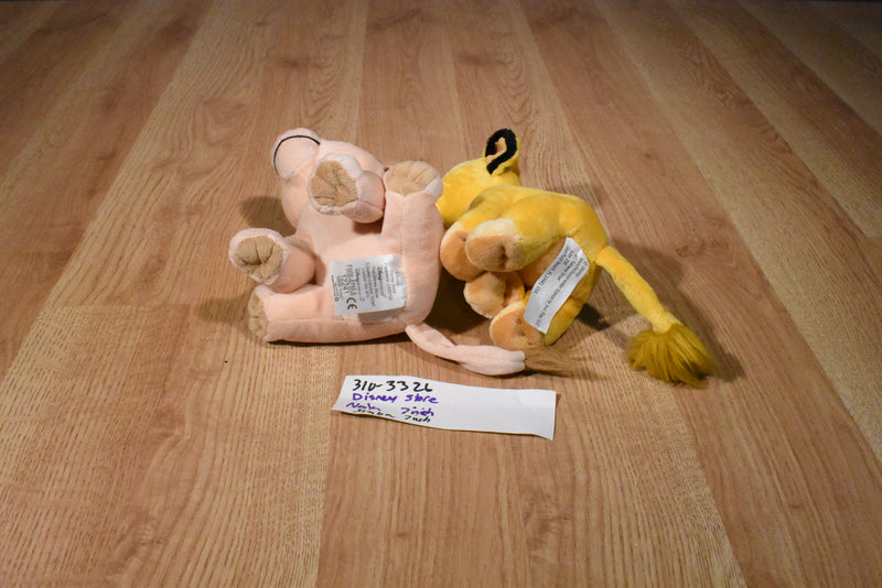 Disney Store Lion King Simba Beanbag Plush and Nala Plush