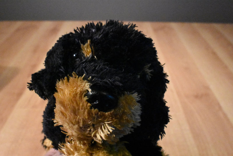 Walmart Black and Tan Rottweiler Puppy Dog Beanbag Plush