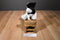 Stuffed Animal House Black and White Husky Beanbag Plush with Blue Eyes