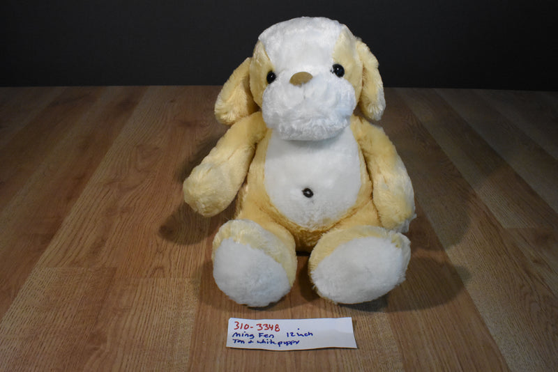 Teddy Ming Ren Bastad Tan and White Puppy Dog Beanbag Plush