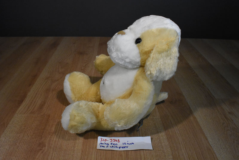 Teddy Ming Ren Bastad Tan and White Puppy Dog Beanbag Plush