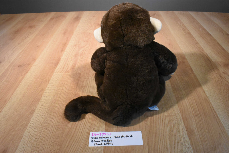 FAO Schwarz Brown and Beige Monkey Plush
