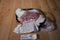 Poochie and Co. White Retriever Pink Sequins Plush Bag Purse