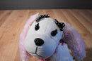 Poochie and Co. White Retriever Pink Sequins Plush Bag Purse