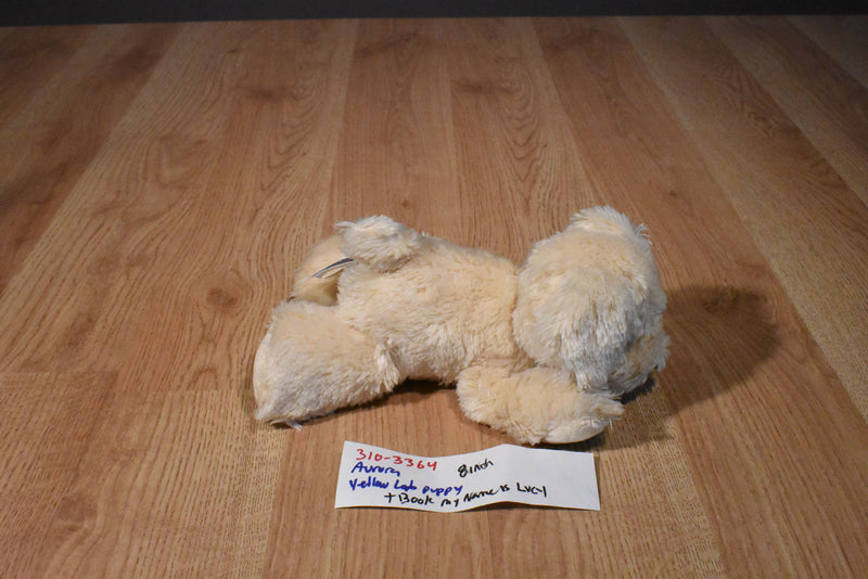 Aurora Yellow Lab Puppy Dog Beanbag Plush and Hardcover Book