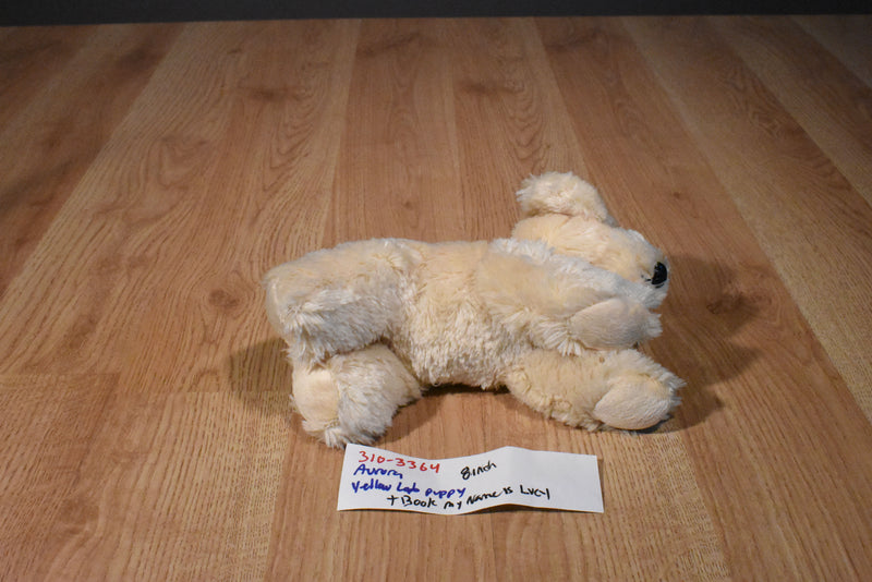 Aurora Yellow Lab Puppy Dog Beanbag Plush and Hardcover Book