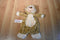 Baby Ganz Flat a Pat Beige Monkey Lovey Security Blanket Plush
