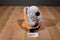 Fiesta Blanet Babies Gray Penguin Plush Wearing an Orange and Blue Blanket