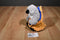 Fiesta Blanet Babies Gray Penguin Plush Wearing an Orange and Blue Blanket