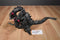Black and Gray Two Headed Dragon Beanbag Plush with Pink Ears