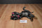 Black and Gray Two Headed Dragon Beanbag Plush with Pink Ears
