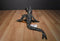 Black and Gray Two Headed Dragon Beanbag Plush with Pink Ears
