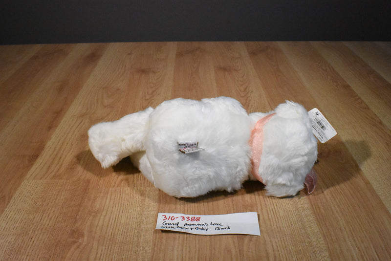 Gund Momma's Love White Bear and Baby Plush