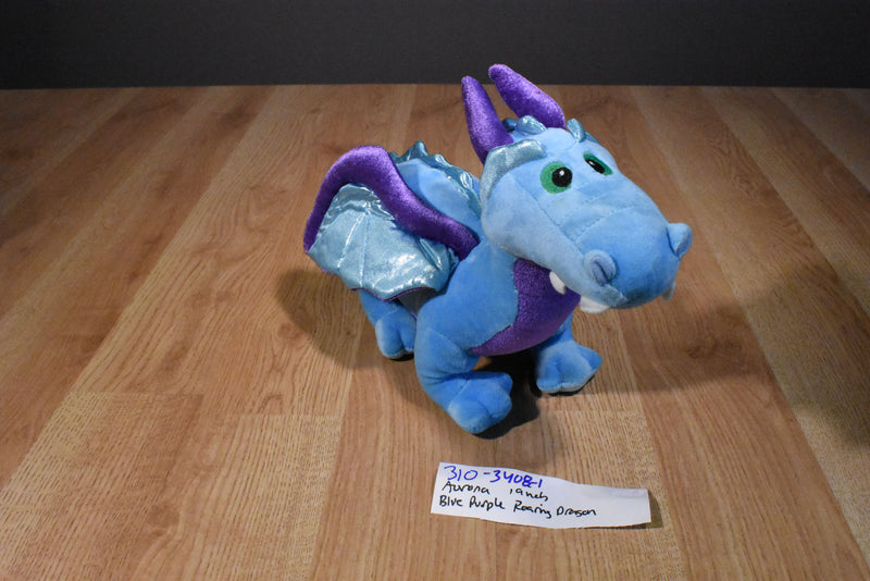 Aurora Legendary Friends Blue and Purple Roaring Dragon Plush