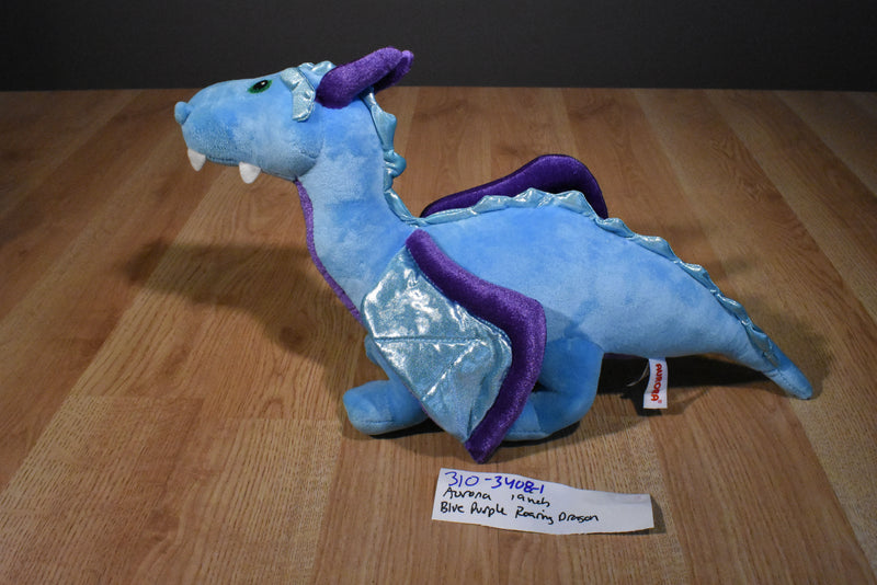 Aurora Legendary Friends Blue and Purple Roaring Dragon Plush