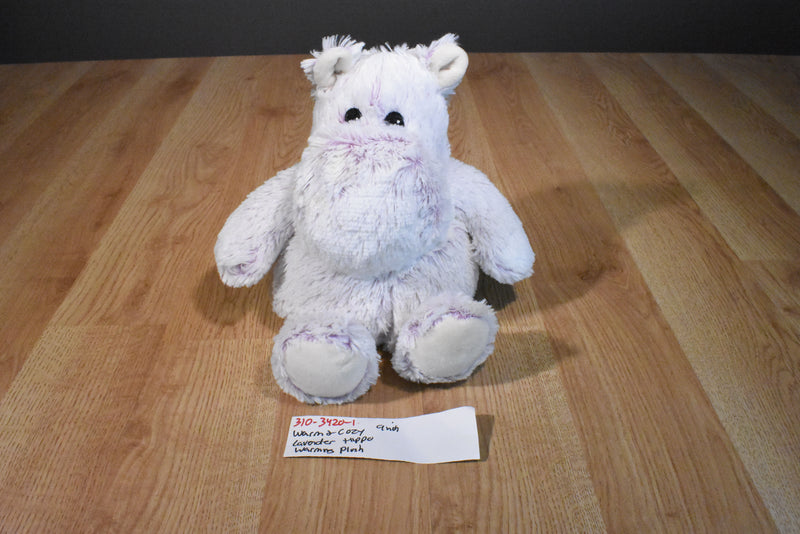 Warmies Warm and Cozy Lavender Warming Hippo Flaxseed Plush