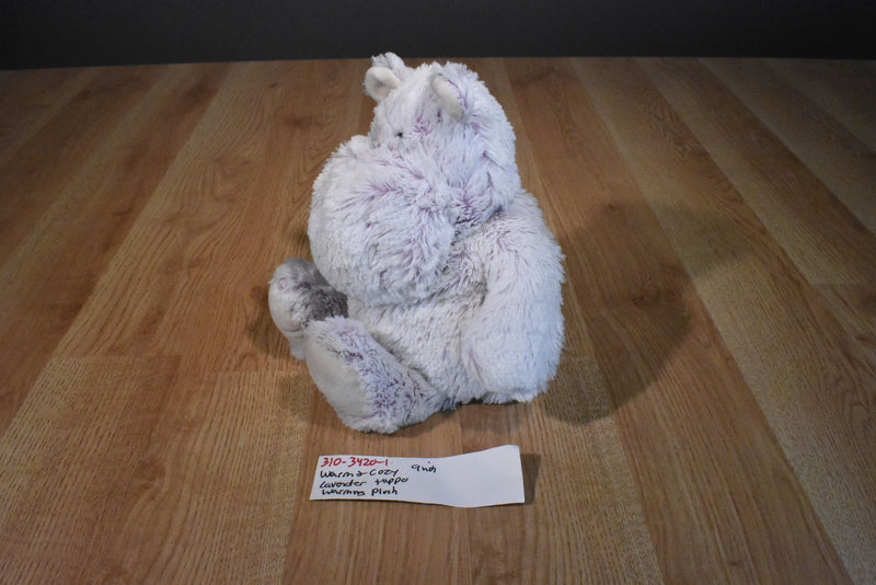 Warmies Warm and Cozy Lavender Warming Hippo Flaxseed Plush