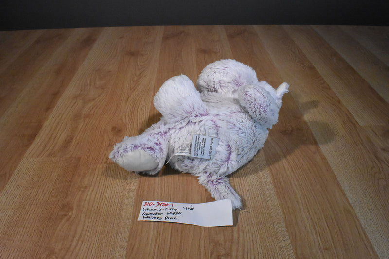 Warmies Warm and Cozy Lavender Warming Hippo Flaxseed Plush