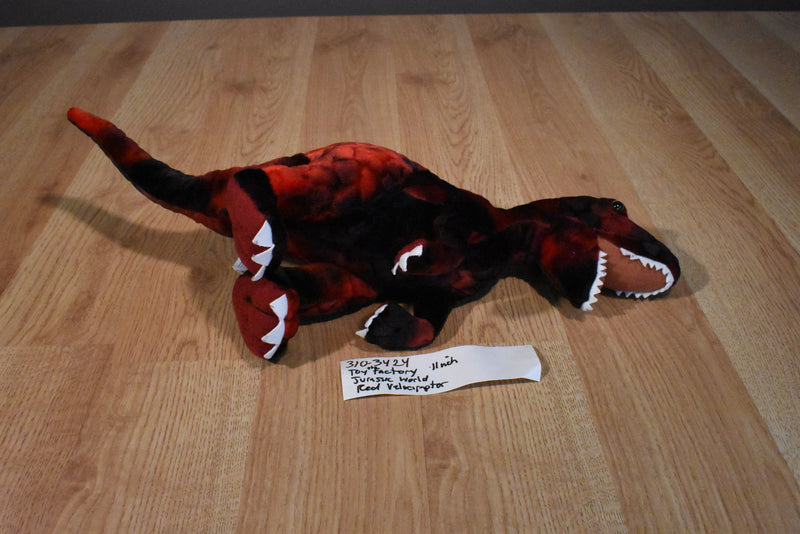 Toy Factory Jurassic World Red and Black Velociraptor Plush