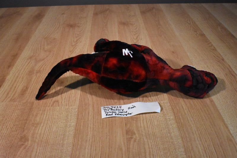 Toy Factory Jurassic World Red and Black Velociraptor Plush