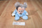 Disney Parks Baby Mickey Mouse Blue Rattle Plush