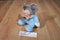 Disney Parks Baby Mickey Mouse Blue Rattle Plush