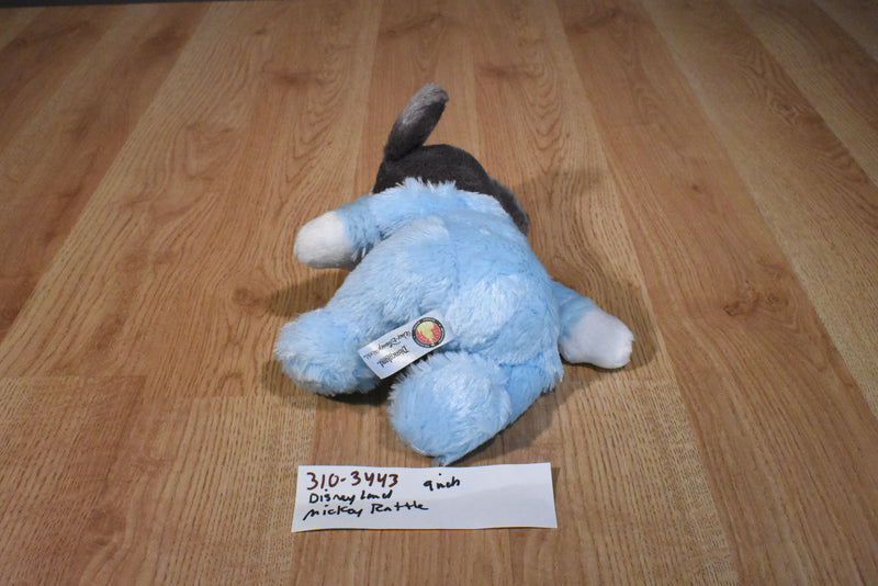 Disney Parks Baby Mickey Mouse Blue Rattle Plush