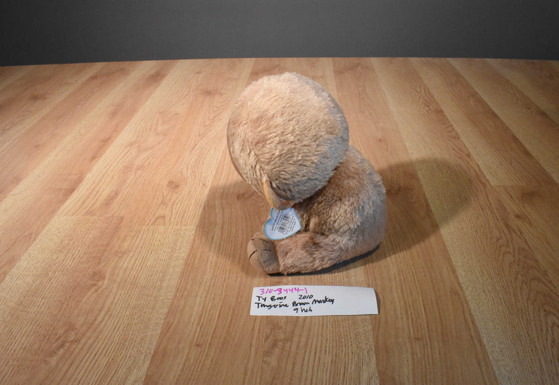 Ty Beanie Boos Tangerine Tan Monkey 2010 Beanbag Plush