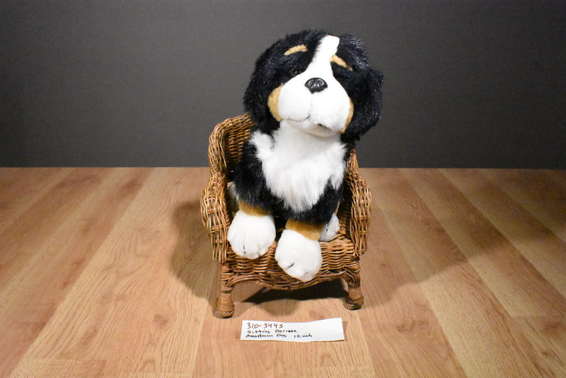 Sitting Bernese Mountain Dog Plush