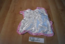 Okie Dokie White Cat With Leopard Print Pink Trim Security Blanket
